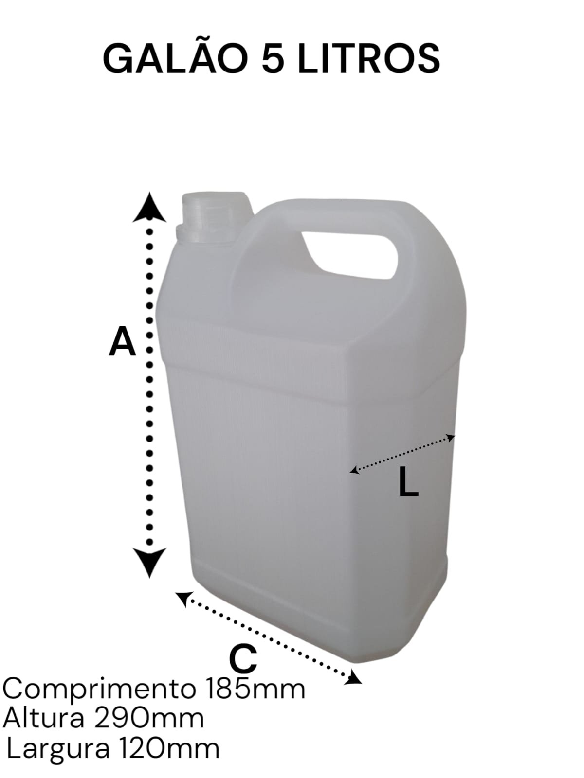 GALÃO 5 LITROS - MEDIDAS