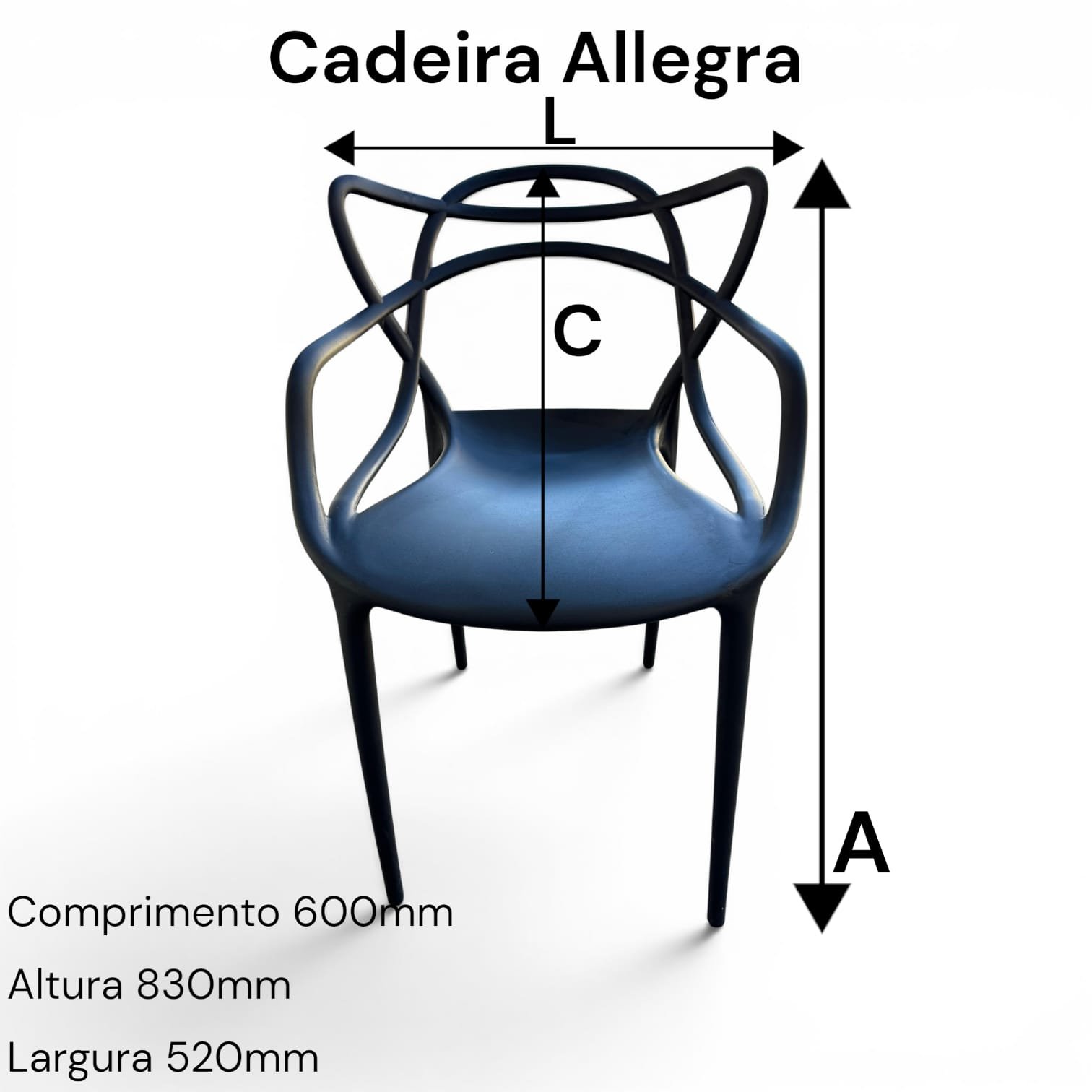 CADEIRA ALLEGRA - MEDIDAS